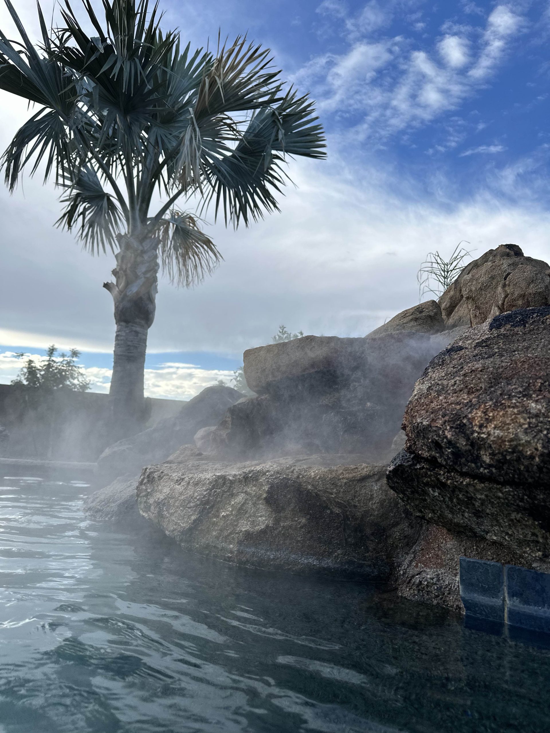 Patio misting system installed to reduce heat outdoors
