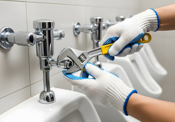 Commercial restroom toilet installation service